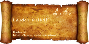 Laudon Anikó névjegykártya